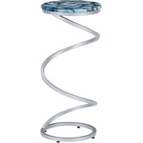 elva blue chairside table   