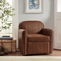 elynor dark brown accent chair   