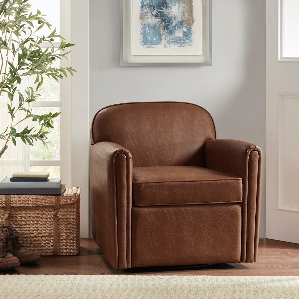 elynor dark brown accent chair   