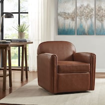 elynor dark brown accent chair   