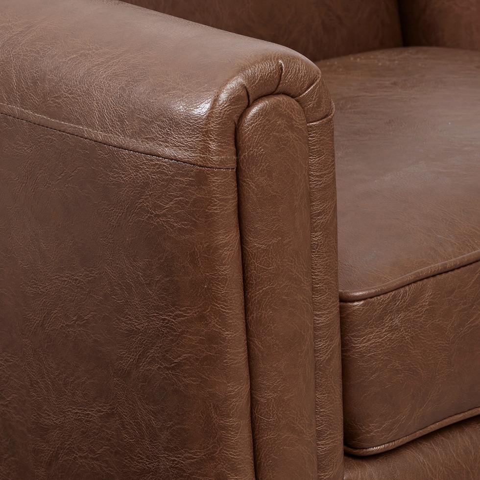 elynor dark brown accent chair   