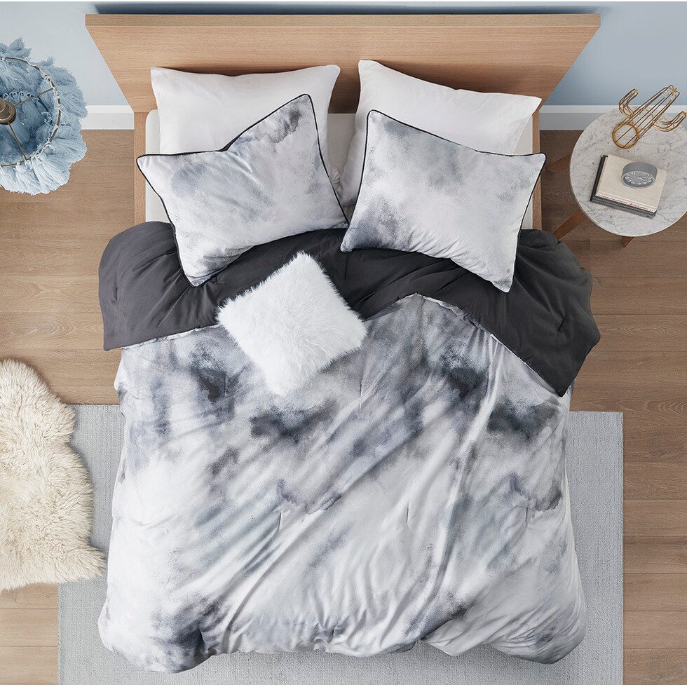 emberly gray full queen bedding set   