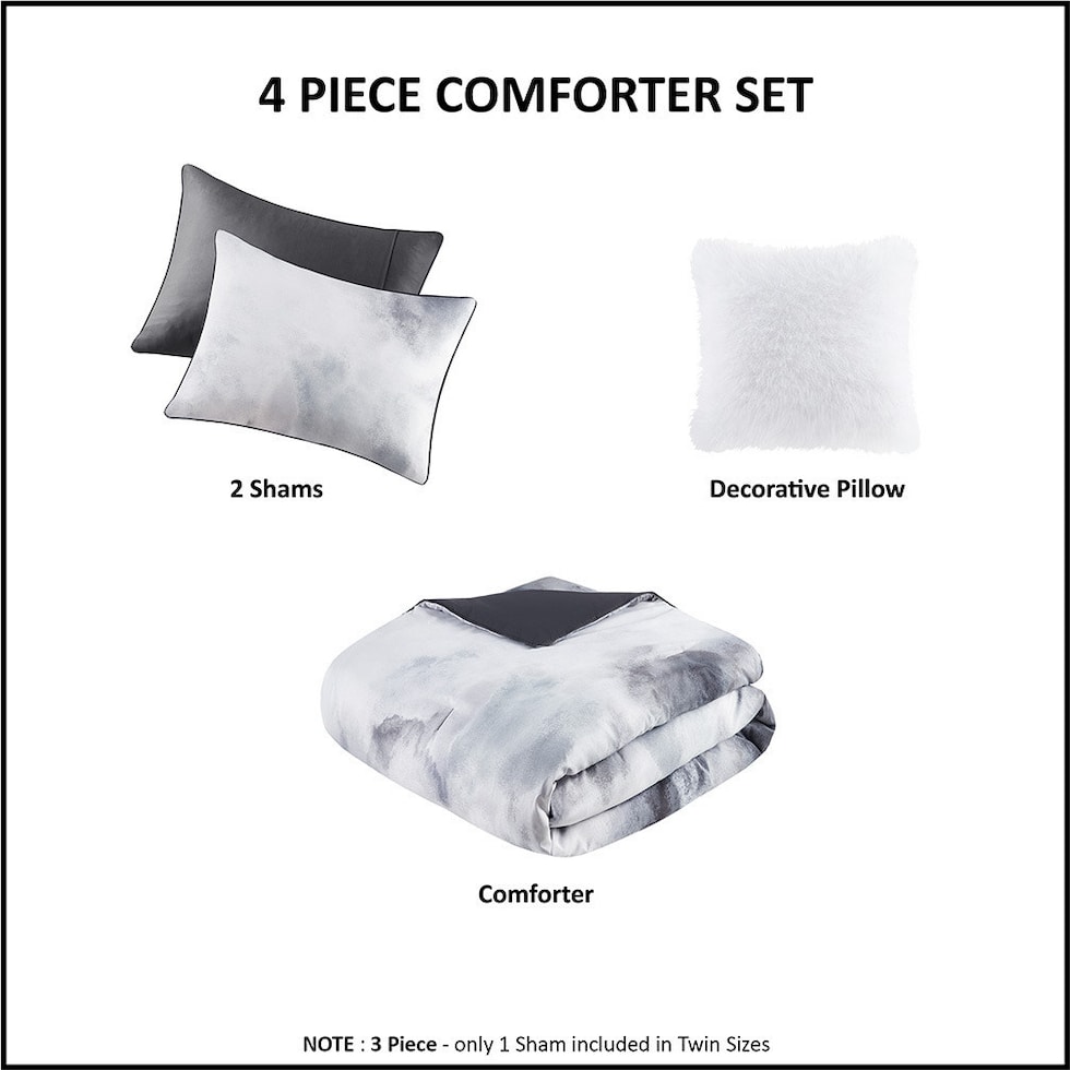 emberly gray full queen bedding set   