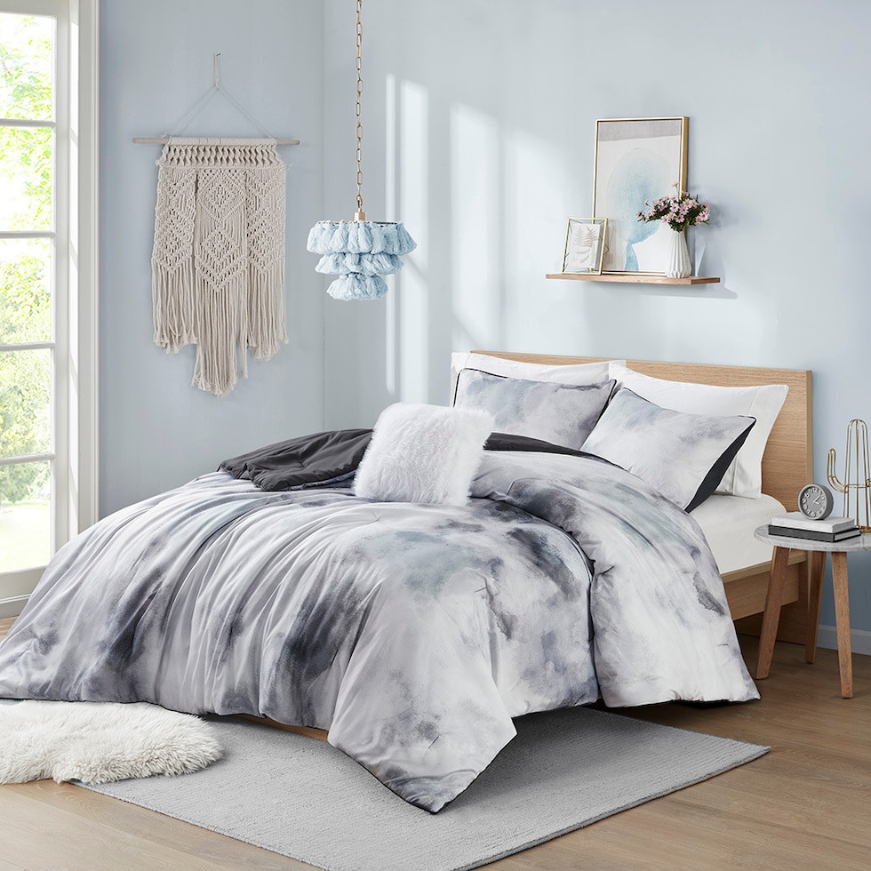 emberly gray king california king bedding set   
