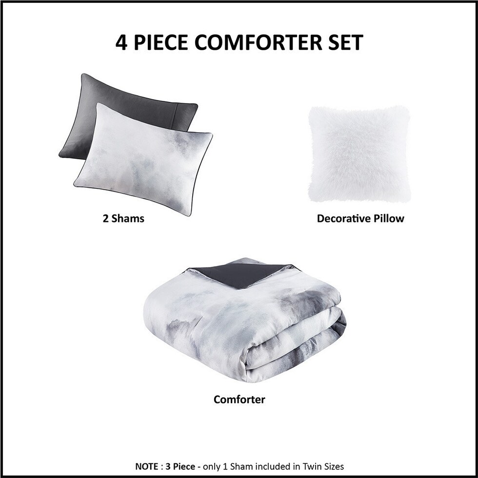 emberly gray king california king bedding set   