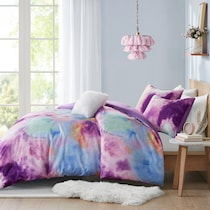 emberly purple full queen bedding set   