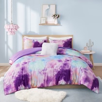 emberly purple full queen bedding set   