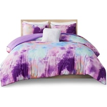 emberly purple full queen bedding set   