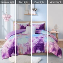 emberly purple full queen bedding set   