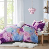 emberly purple king california king bedding set   
