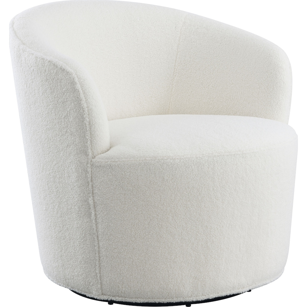 emberson white swivel chair   