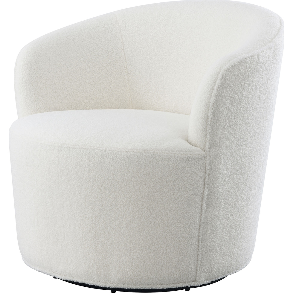 emberson white swivel chair   