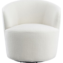 emberson white swivel chair   