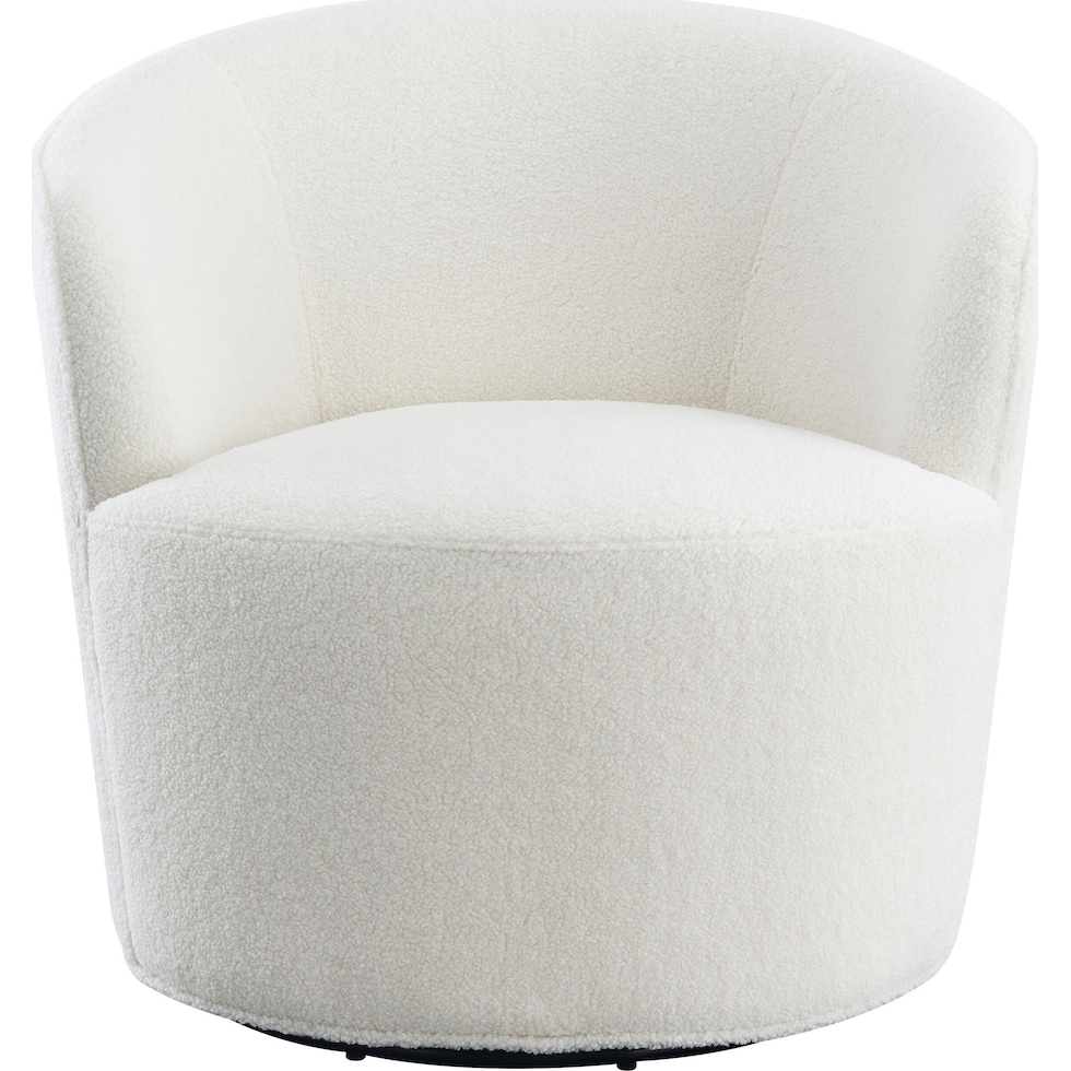 emberson white swivel chair   