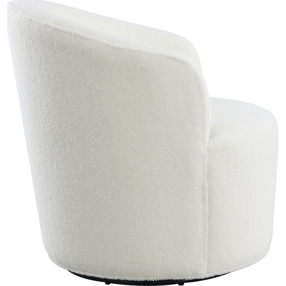 emberson white swivel chair   