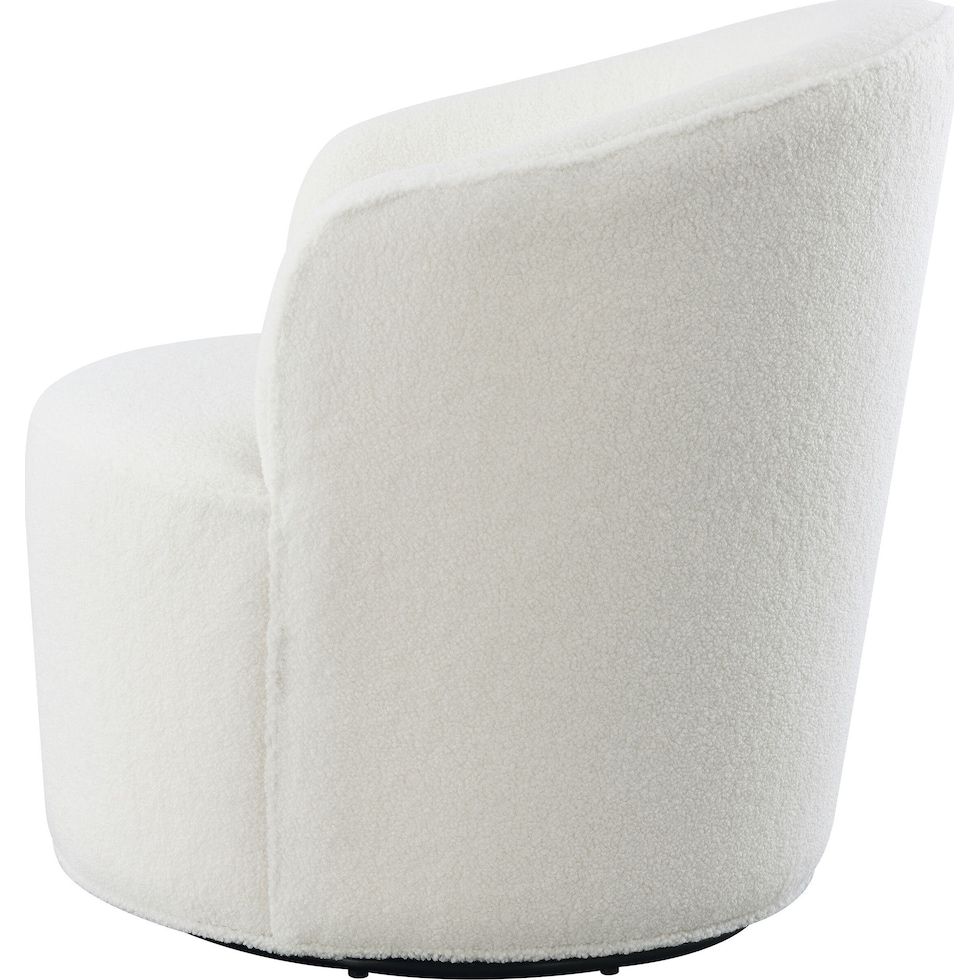emberson white swivel chair   