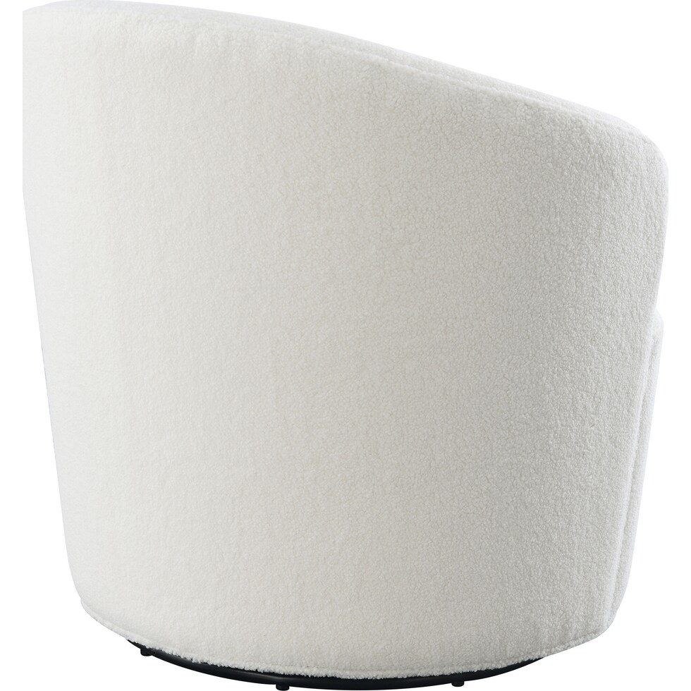 emberson white swivel chair   