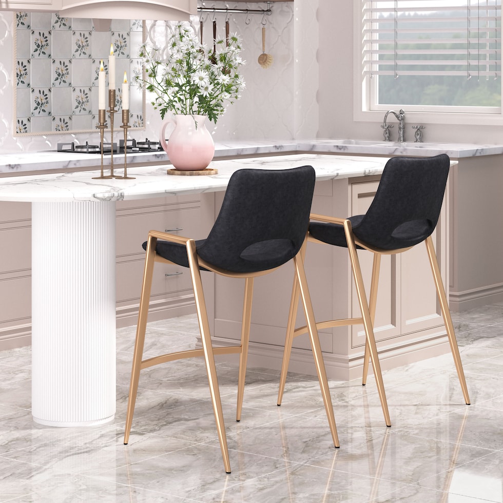 emerson black counter height stool   