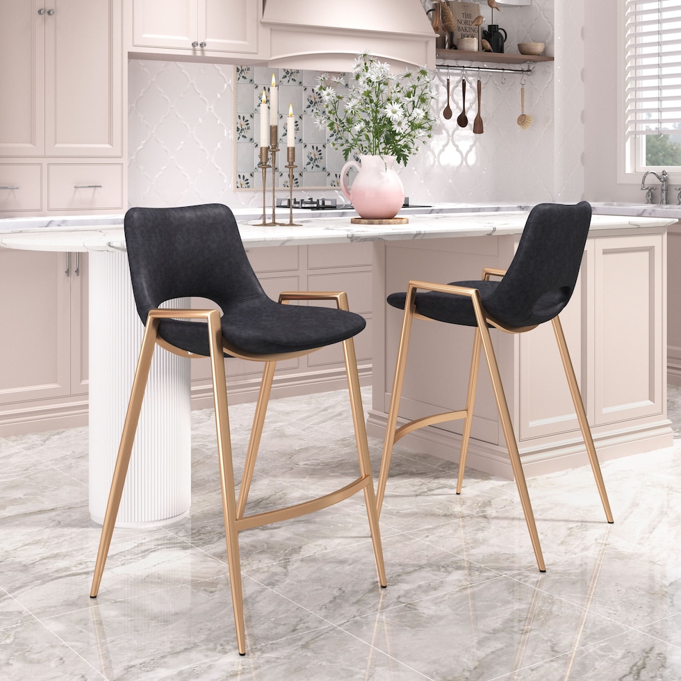 emerson black counter height stool   