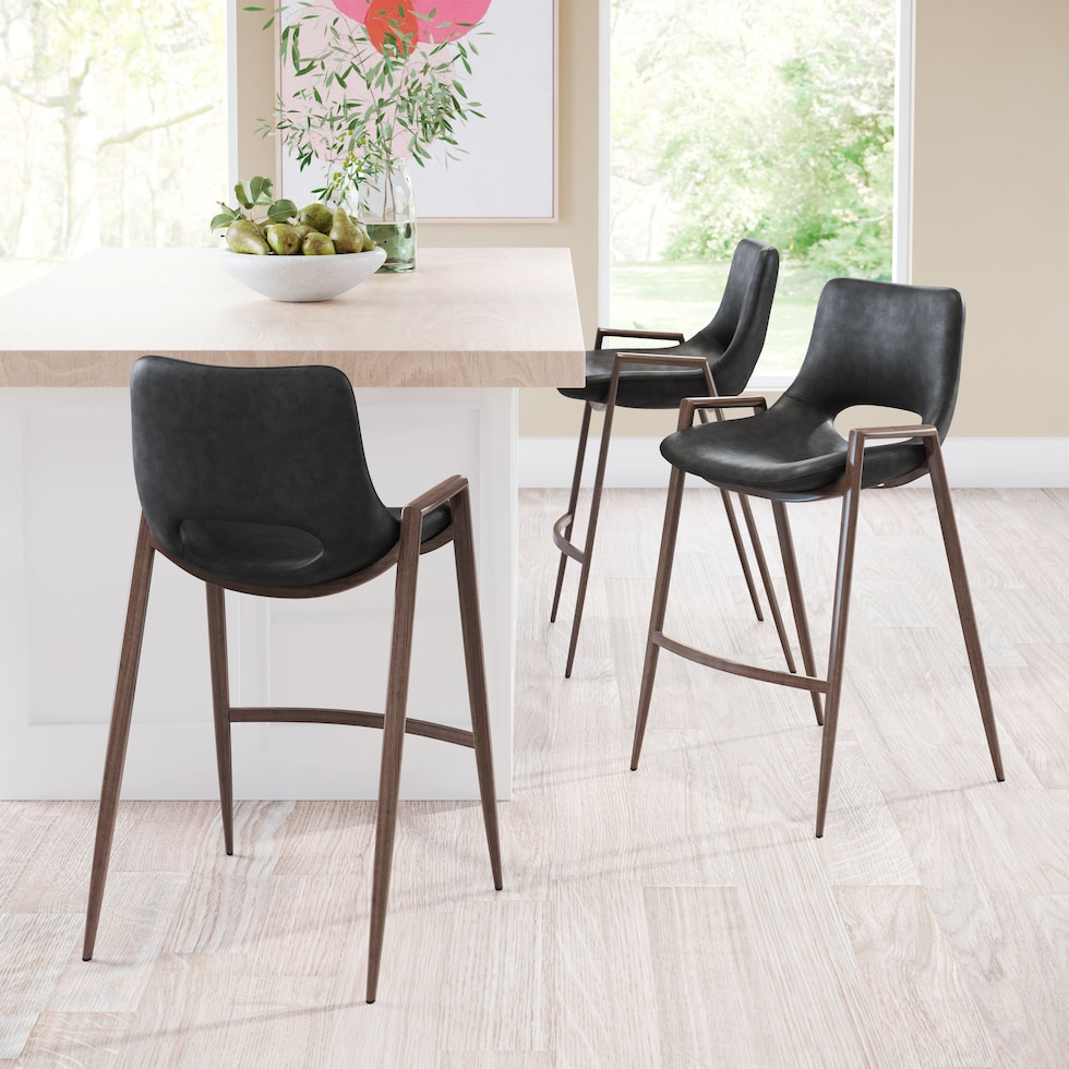 emerson black counter height stool   