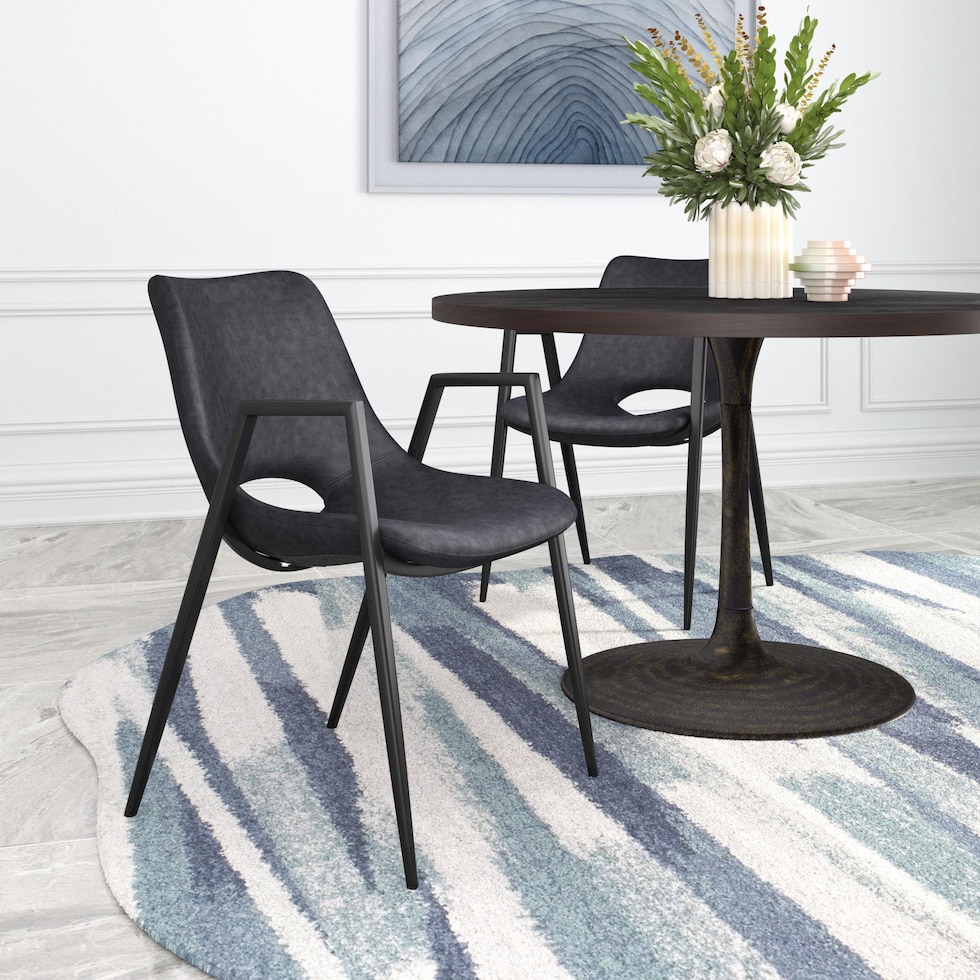 emerson black dining chair   