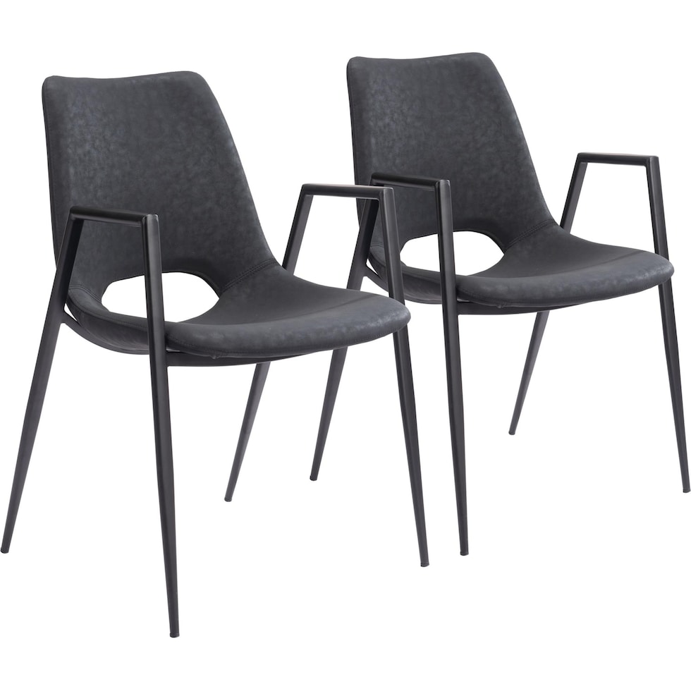 emerson black dining chair   