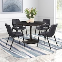 emerson black dining chair   