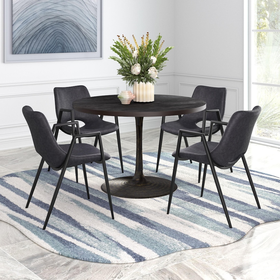 emerson black dining chair   