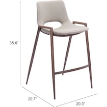 emerson light brown counter height stool   