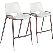 emerson white counter height stool   