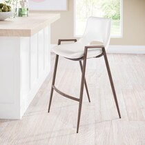 emerson white counter height stool   