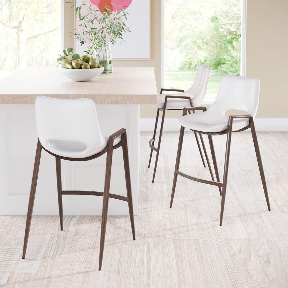 emerson white counter height stool   