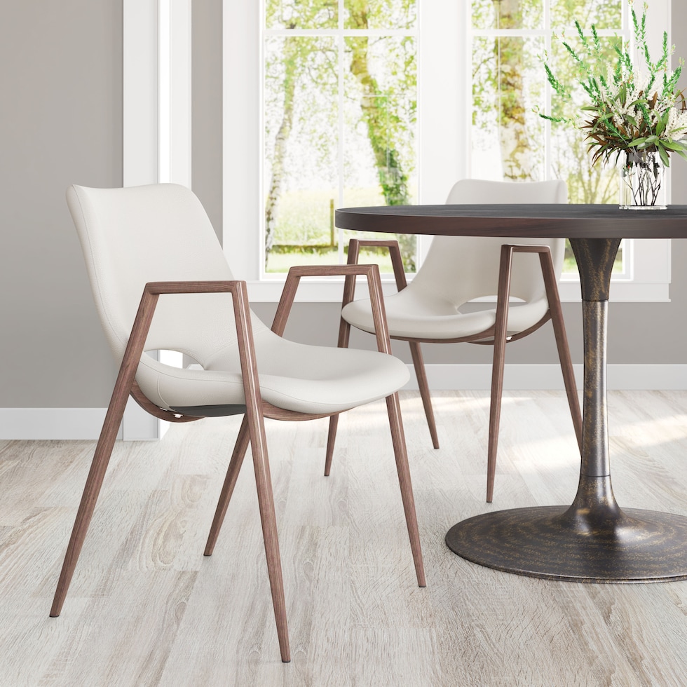 emerson white dining chair   