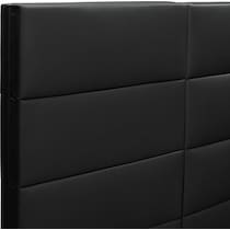 emilio black queen upholstered bed   