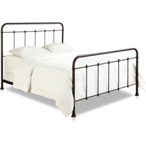emily dark brown king bed   