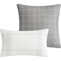 emily white gray full queen bedding set   