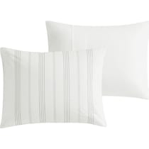 emily white gray full queen bedding set   