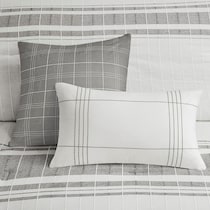 emily white gray full queen bedding set   