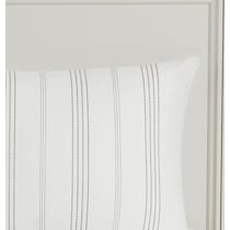 emily white gray full queen bedding set   