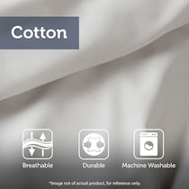emily white gray king california king bedding set   
