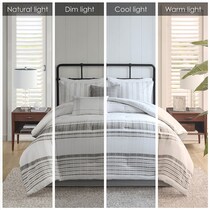 emily white gray king california king bedding set   