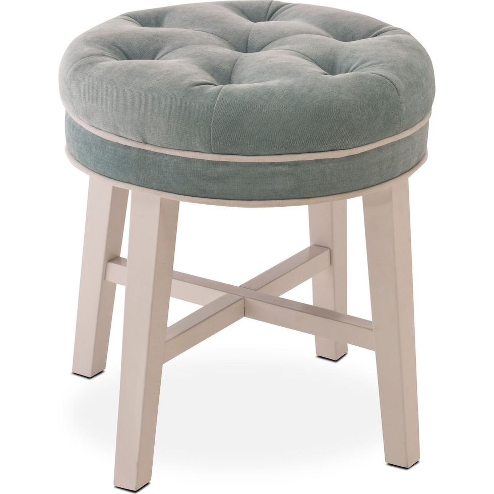 emma blue vanity stool   