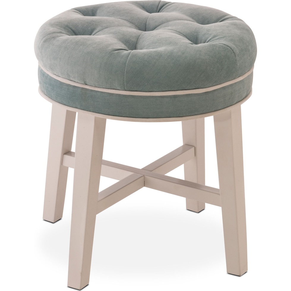 emma blue vanity stool   