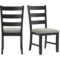 emmaline black dining chair   