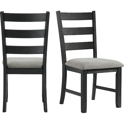 Emmaline Set of 2 Dining Chairs - Black