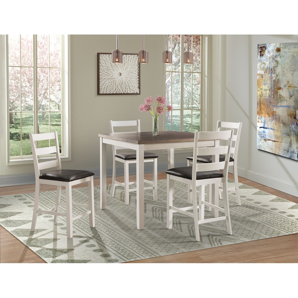 emmaline white counter height stool   
