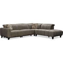 emmett gray  pc power reclining sectional   