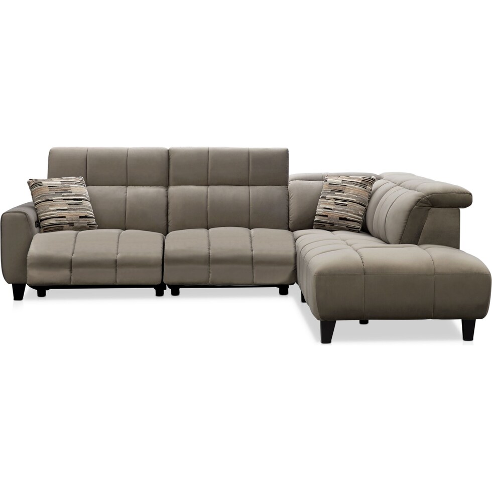 emmett gray  pc power reclining sectional   