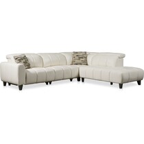 emmett white  pc power reclining sectional   