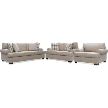 Emory Sofa, Loveseat and Chair